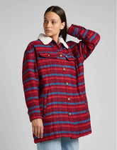 Kurtka Przejściowa Damska Lee Wool Coat Sherpa Scarlet L55HBJ10 112320686